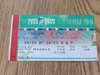 England v Italy 1999 Used Rugby World Cup Ticket