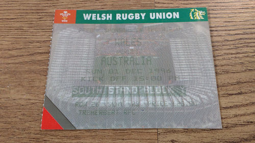 Wales v Australia 1996 Rugby Ticket