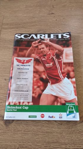 Scarlets v Munster Heineken Cup Q-F Mar 2007
