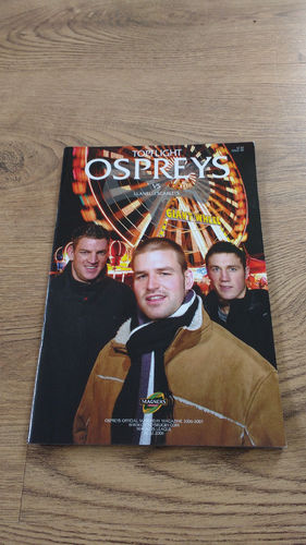 Ospreys v Llanelli Scarlets Dec 2006 Rugby Programme