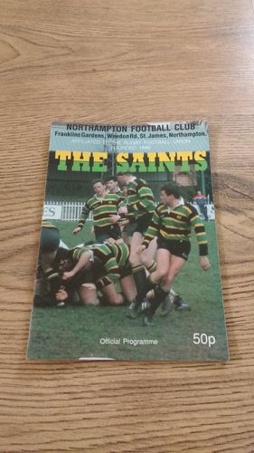 Northampton v Leicester Feb 1990 Pilkington Cup Quarter-Final Rugby Programme