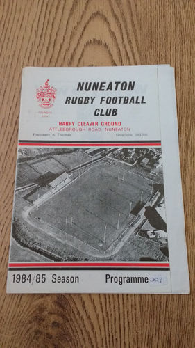 Nuneaton v Birmingham Apr 1985 Rugby Programme
