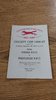 Vipers v Westleigh 1987 Leicestershire Cup Final Rugby Programme