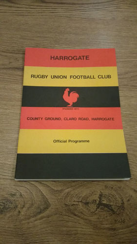 Harrogate v Birmingham Nov 1986 Rugby Programme
