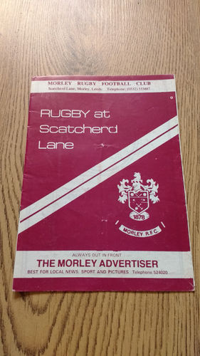 Morley v Harrogate Jan 1988 Rugby Programme