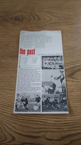 Leicester Rugby 1968 Clubhouse Development Fund Brochure