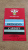 Bridgend v Cardiff 1982 Schweppes Cup Final Rugby Programme