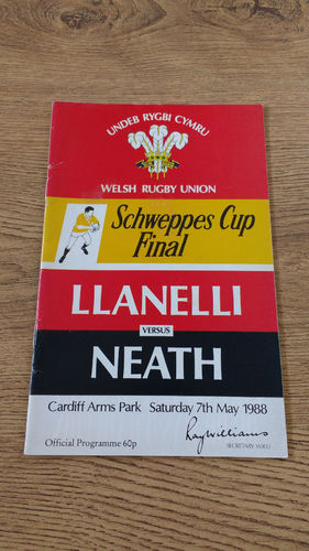 Llanelli v Neath 1988 Schweppes Cup Final Rugby Programme
