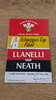 Llanelli v Neath 1988 Schweppes Cup Final Rugby Programme