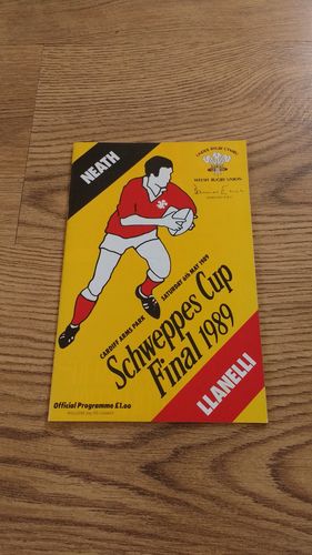 Neath v Llanelli 1989 Welsh Cup Final Rugby Programme