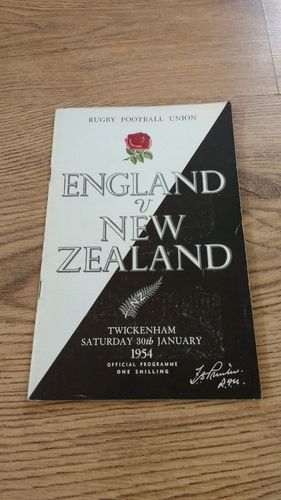 England v New Zealand 1954 Rugby Programme