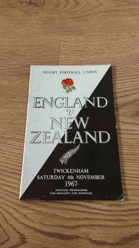 England v New Zealand 1967 Rugby Programme