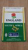 England v South Africa 1992 Rugby Programme