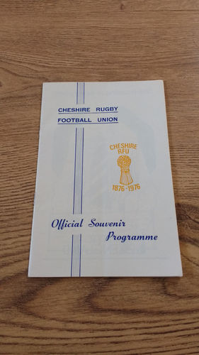 Cheshire County Centenary Souvenir Rugby Brochure 1976