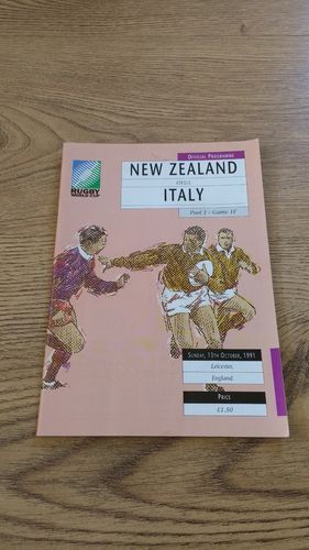 New Zealand v Italy 1991 Rugby World Cup Programme