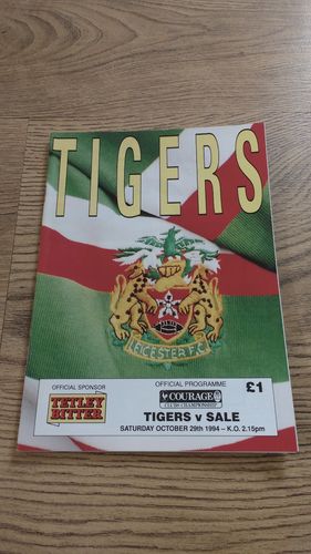 Leicester v Sale Oct 1994 Rugby Programme