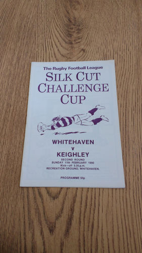 Whitehaven v Keighley Challenge Cup Feb 1990 Rugby League Programme