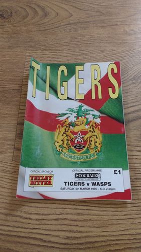 Leicester v Wasps Mar 1995 Rugby Programme