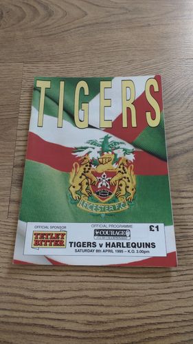 Leicester v Harlequins Apr 1995 Rugby Programme