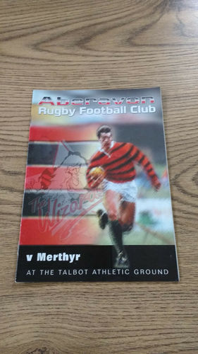 Aberavon v Merthyr Dec 2000 Rugby Programme