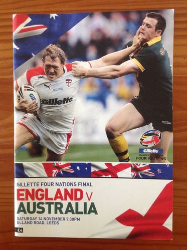 England v Australia 2009 Four Nations Final Rugby League Programme