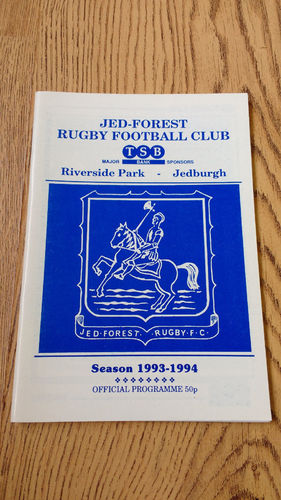 Jed-Forest v Rugby Feb 1994 Rugby Programme
