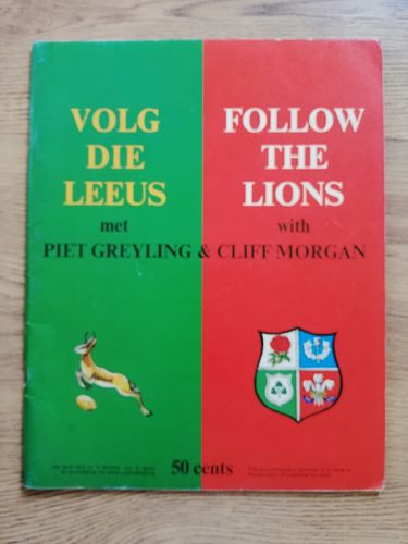 'Follow the Lions' 1974 Pre Tour Rugby Brochure