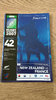 New Zealand v France 2007 Rugby World Cup Q-Final Programme