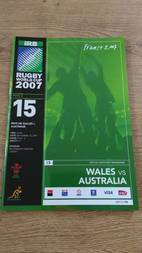 Wales v Australia 2007 Rugby World Cup Programme
