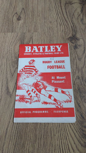 Batley v Doncaster Apr 1963 Rugby League Programme