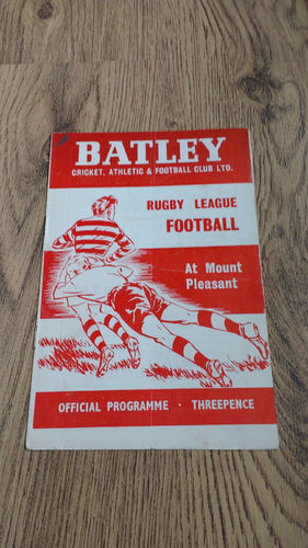 Batley v Doncaster Dec 1963 Rugby League Programme