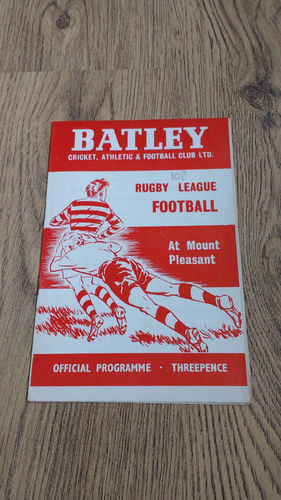Batley v Rochdale Hornets Jan 1964 Rugby League Programme
