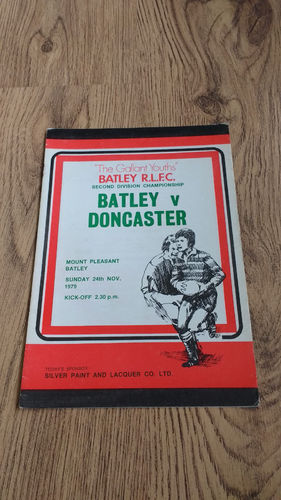 Batley v Doncaster Nov 1979 RL Programme
