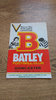 Batley v Doncaster Sept 1980 Rugby League Programme