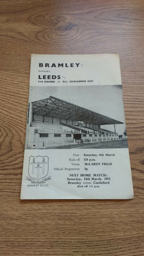 Bramley v Leeds Challenge Cup Mar 1971 Rugby League Programme