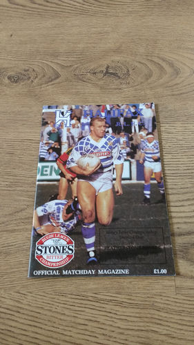 Halifax v Featherstone Rovers Sept 1991 Rugby League Programme