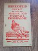 Huddersfield v Featherstone Apr 1949 Rugby League Programme