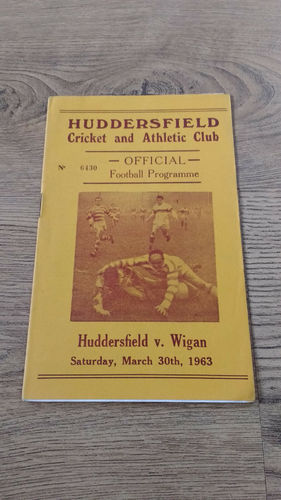 Huddersfield v Wigan Mar 1963 Rugby League Programme
