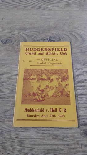 Huddersfield v Hull KR Apr 1963 Rugby League Programme