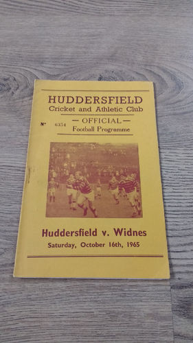 Huddersfield v Widnes Oct 1965 Rugby League Programme