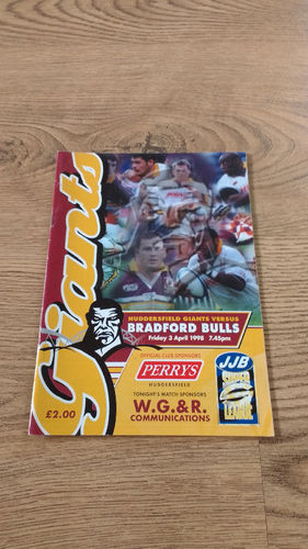 Huddersfield v Bradford Bulls Apr 1998 Rugby League Programme