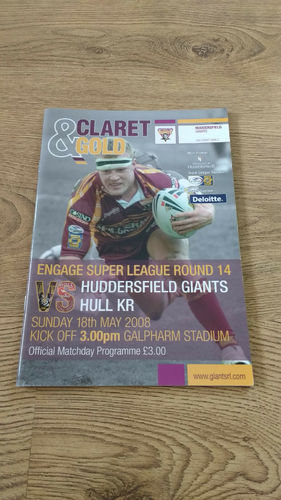 Huddersfield v Hull KR May 2008 Rugby League Programme