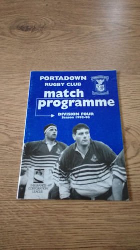 Portadown v Queens University Belfast 1995-96 Rugby Programme
