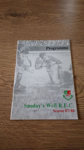 Sunday's Well v Greystones 1987/88 Rugby Programme