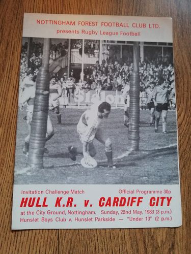 Hull KR v Cardiff City May 1983 Rugby League Programme