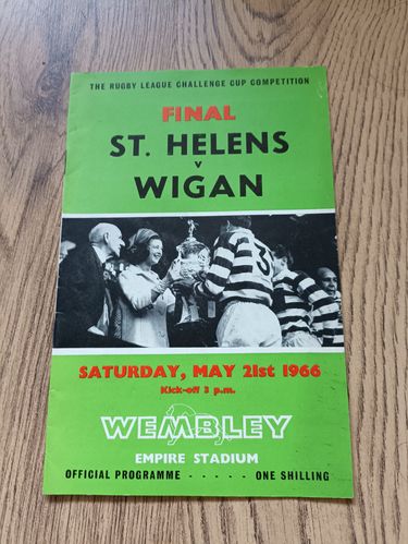 St Helens v Wigan Challenge Cup Final 1966 Rugby League Programme