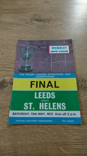 Leeds v St Helens Challenge Cup Final 1972 Rugby League Programme