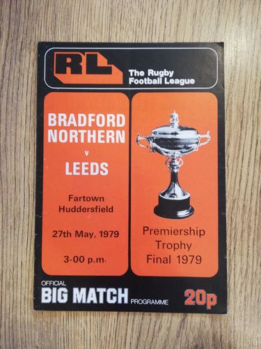 Bradford v Leeds 1979 Premiership Trophy Final Rugby League Programme