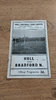 Hull v Bradford Northern Jan 1960 Rugby League Programme