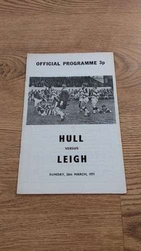 Hull v Leigh Mar 1971 Rugby League Programme